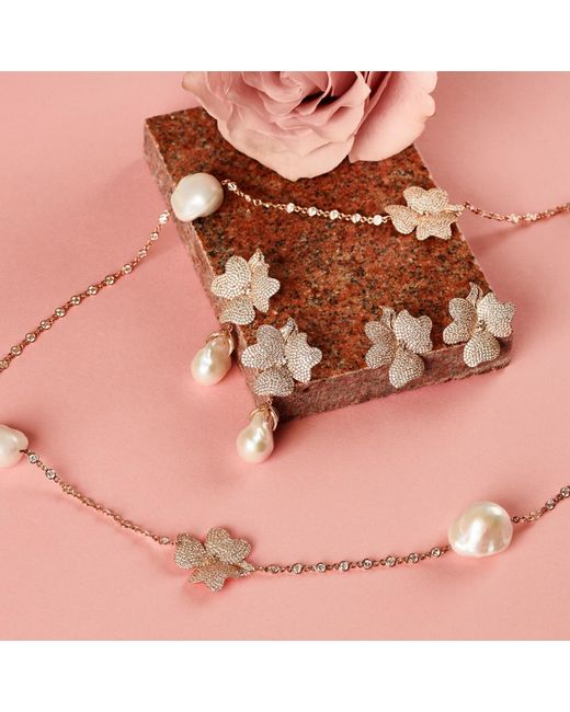 Latelita London Natural Rose Flower Large Stud Clip On Earrings Rosegold