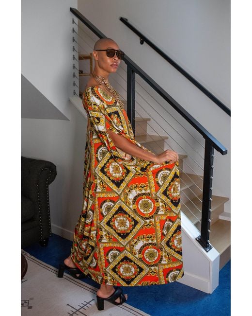 Jennafer Grace Metallic Vecchio Palace Caftan