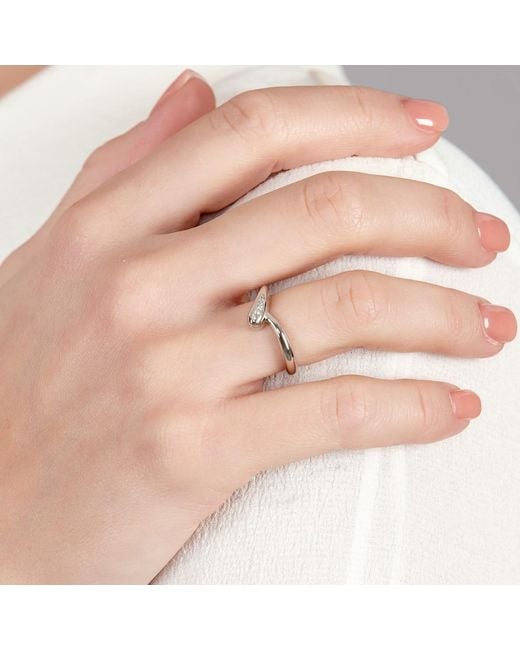 Lucy Quartermaine Metallic Solid Sterling Skinny Drip Ring