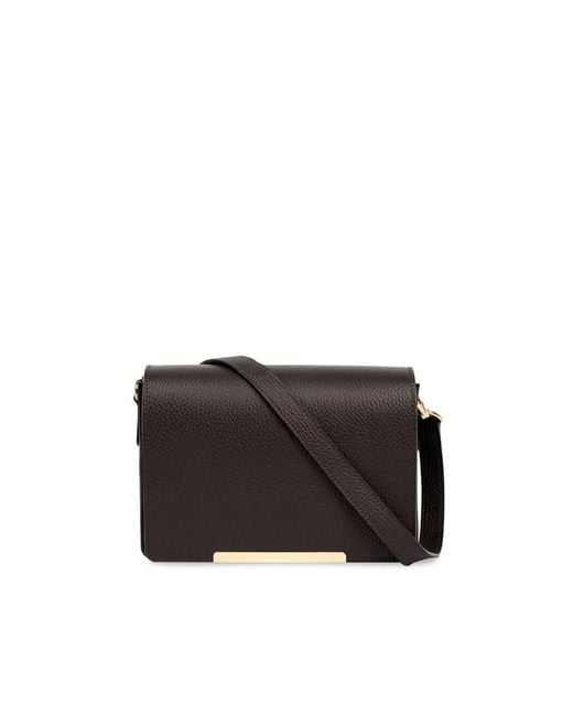 Apatchy London Black The Newbury Chocolate Leather Crossbody Bag