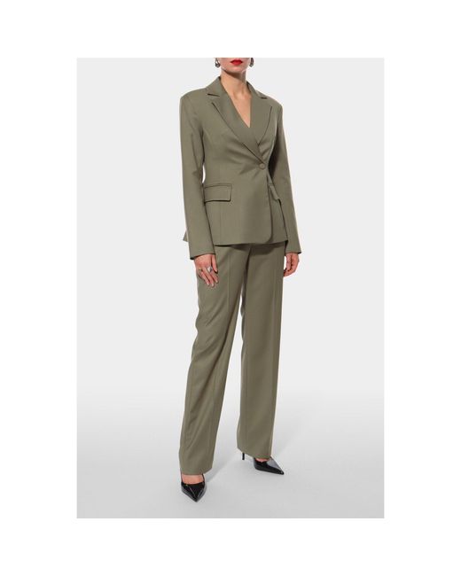 AGGI by HALEWSKI Green Irene Tailored Single-Breasted Blazer