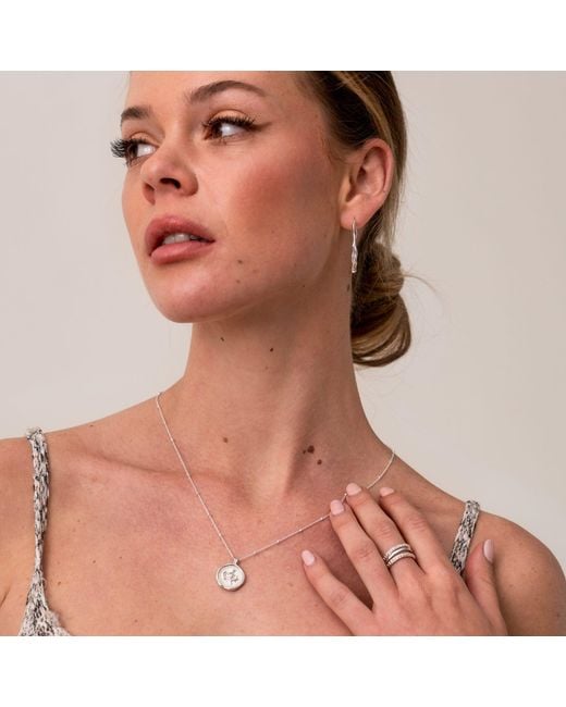 Dower & Hall White Thistle Talisman Necklace