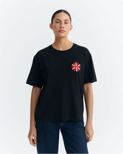 Thinking Mu Black Patched Sunny Lucia T-Shirt