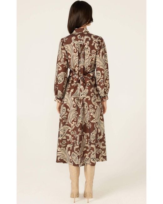 SACHA DRAKE Brown Neutrals Vanessa Shirtmaker Dress