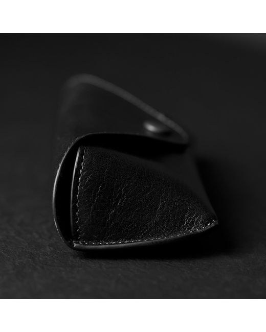 Time Resistance Black Leather Glasses Case for men