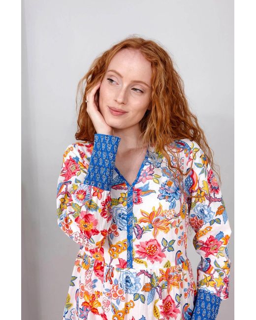 Inara Red Goa Carnival Cotton Dress