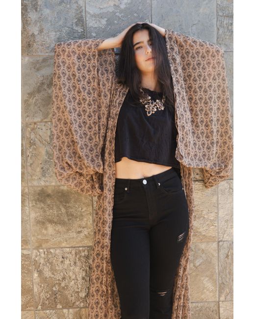 Jennafer Grace Metallic Dado Kimono