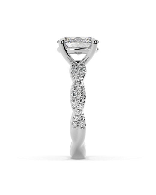 Artisan White Designer Oval-Cut Lab Diamond Ring