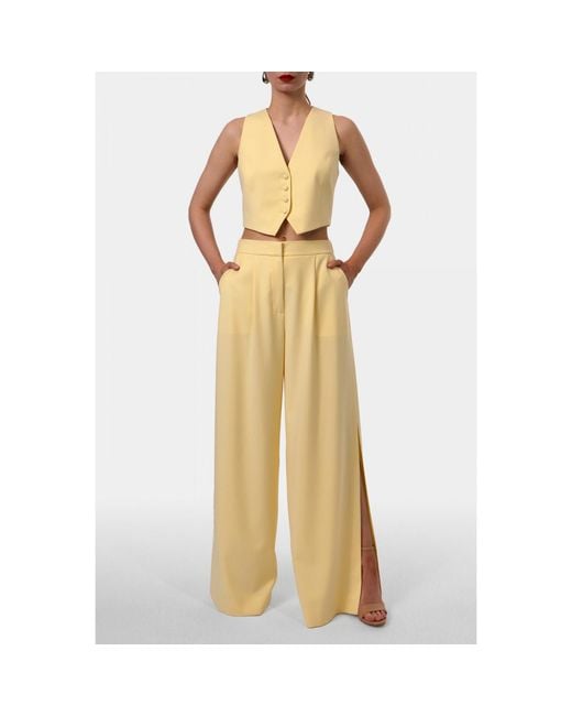 AGGI by HALEWSKI Yellow Sylvia Butter Suit Vest