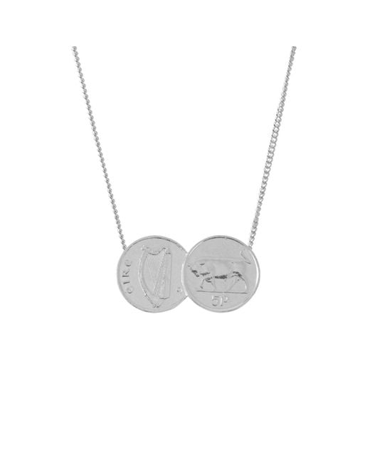 Katie Mullally Metallic Double Irish 5P Coin Necklace