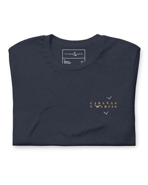 Anchor and Crew Blue Golden Archives Postmark Organic Cotton T-Shirt