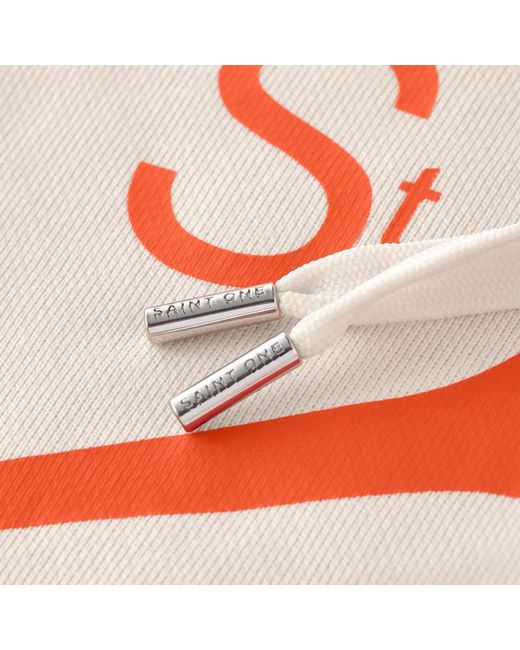 Saint One Co. White Neutrals Saint One Hoodie Cream for men