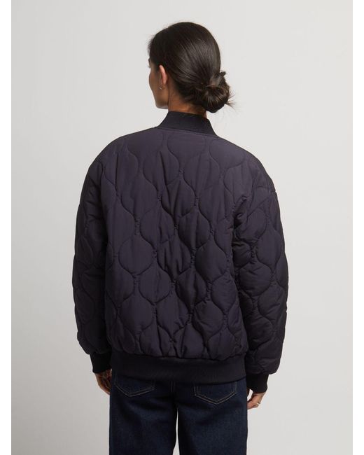Guards London Blue Grace Quilted Bomber Jacket