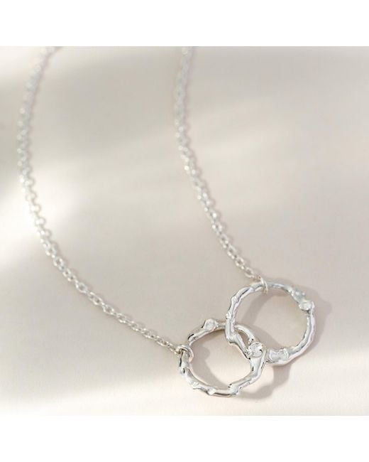Lulu and Boo Jewellery Metallic Molten Halo Infinity Necklace Sterling