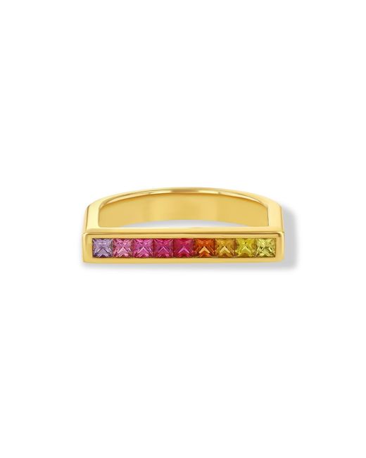 Jewelbird Yellow Sunset Sapphire U-Shaped Ring