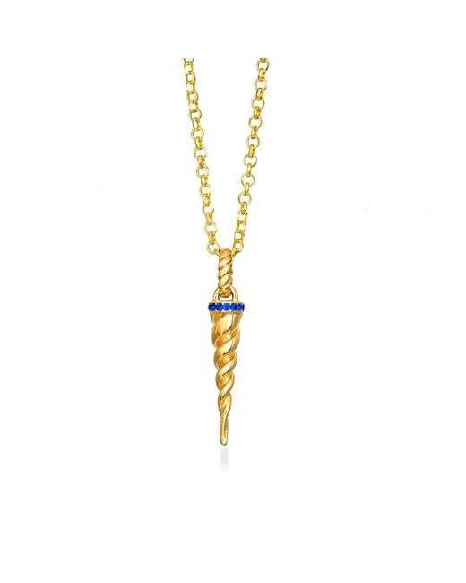 Myrto Katramadou Jewellery Metallic Unicorn Whisper – Necklace 18K-Plated 925 Royal