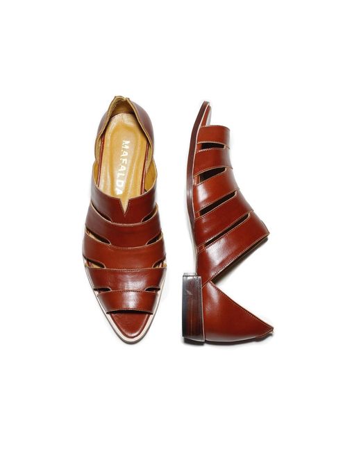 Mafalda Brown Gisele Terracotta Sandals