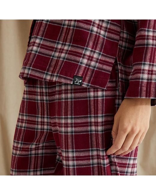 Pretty You London Purple Plaid Pyjama Set