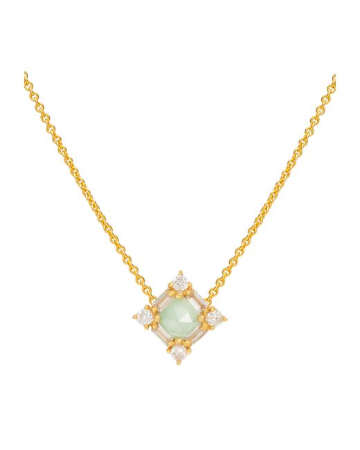Lavani Jewels Metallic Aquamarine Polaris Pendant Necklace Plated