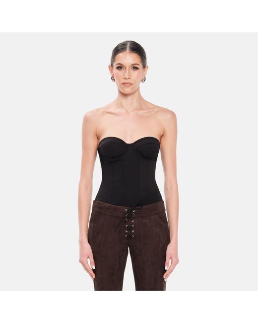 OW Collection Black Reese Corset Top