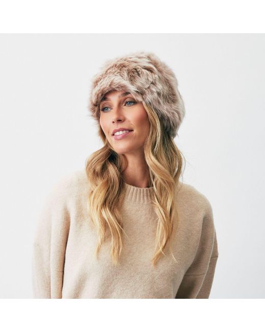 Owen Barry Blue Neutrals Sheepskin Pull On Beanie Aubrac Toscana