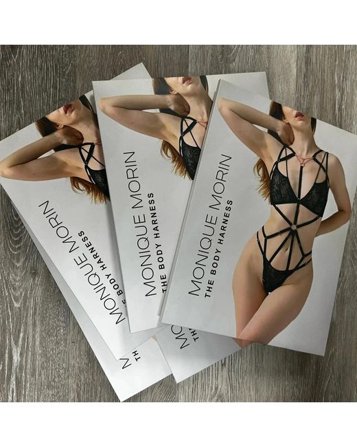 MONIQUE MORIN LINGERIE White Frisson Body Harness Crystal