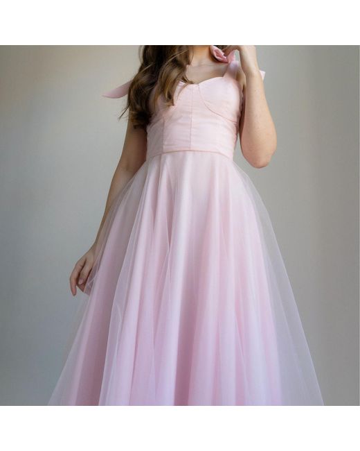Viktoriabolla Pink Soft Grace Tulle Dress