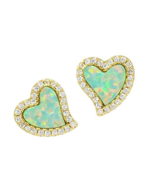 KAMARIA Purple Amore Heart Stud Earrings