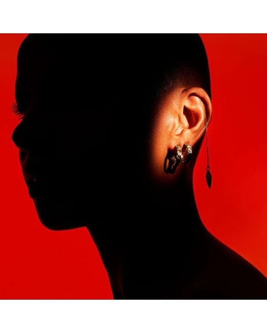 Edge Only Metallic Rugged Hoop Earrings 18Ct Vermeil