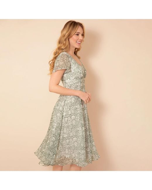 Alie Street London Green Neutrals Miranda Dress Botanical
