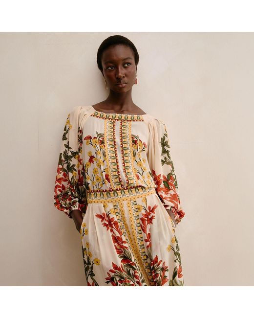 Raishma White Neutrals Crystal Viscose Shirt