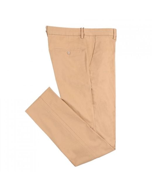 DAVID WEJ Natural Paco Plain Chino Trousers – for men