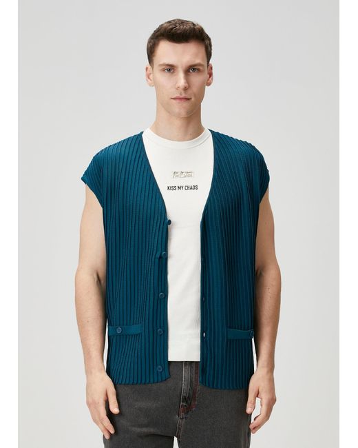 Pcfg Blue Knitted Vest