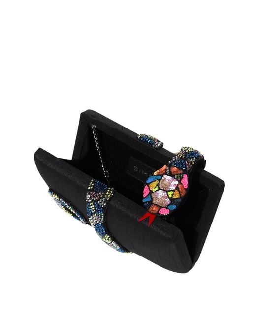 Simitri Black Kaa Clutch