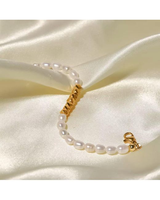 Mickey's Girl Metallic Lucky Pearls Beaded Bracelet