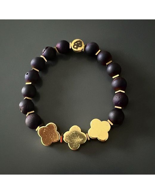 Ebru Jewelry Blue Moroccan Flower Agate Bracelet