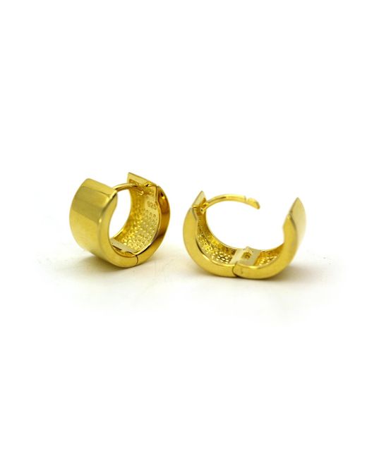 VicStoneNYC Fine Jewelry High Quality Bold huggie Yellow Earrings