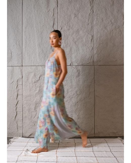 Maison Qala Blue Amara Wide Leg Jumpsuit