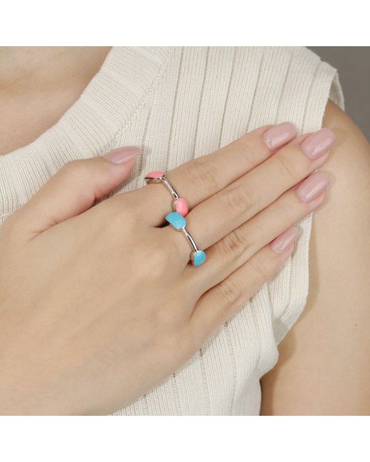 Arte Madrid Blue Toggle Pillow Dome Ring
