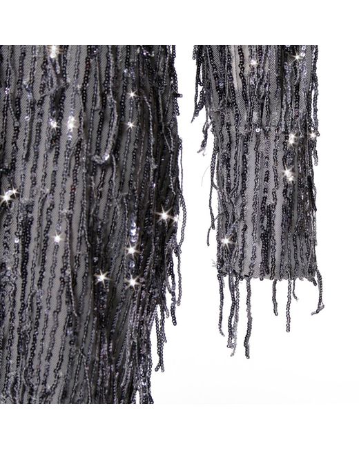 AGGI by HALEWSKI Gray Soraya Meteor Shower Sequin Mini Dress