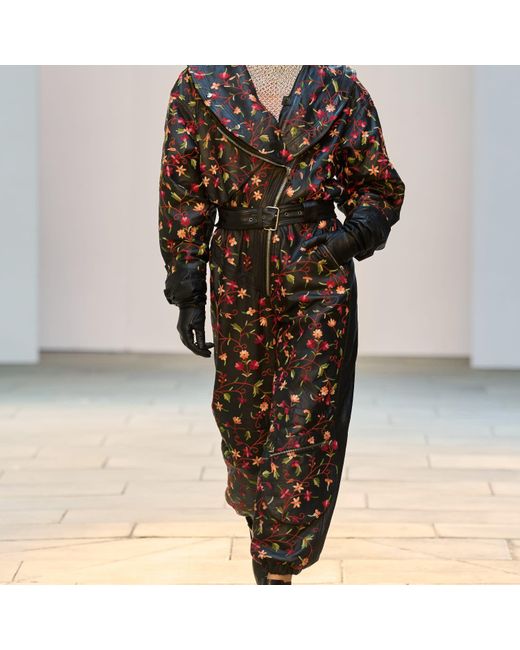 Zasta Studio Black The Athena Italian Leather Embroidered Jumpsuit