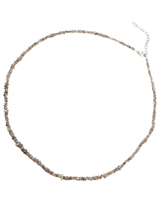 Rahul's Jewels Metallic 17"-19" Adjustable Length Genuine Diamond Rough Strand Necklace