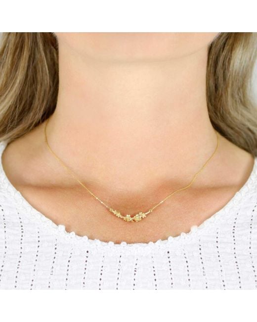 Lee Renee Multicolor Rose / / Cherry Blossom Branch Necklace – Rose