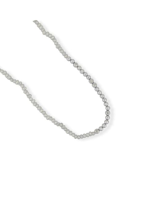 Martina Rozenberg Smira Jewelry Metallic Pearl Cascade Necklace