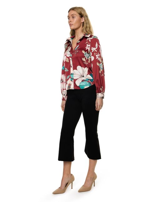 Carloslines Red Button Down Long Sleeve Shirt