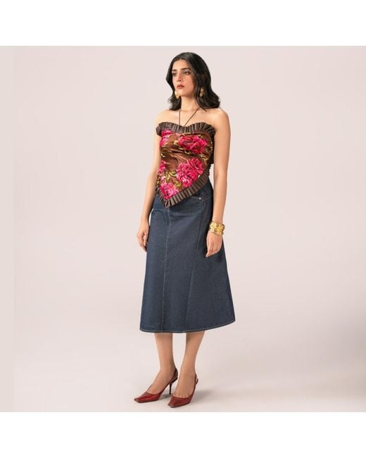 Collected Xx Red Dilbar Heart Top