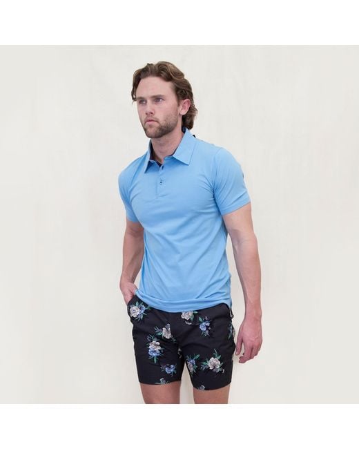 Lords of Harlech Blue Pietro Polo Shirt for men