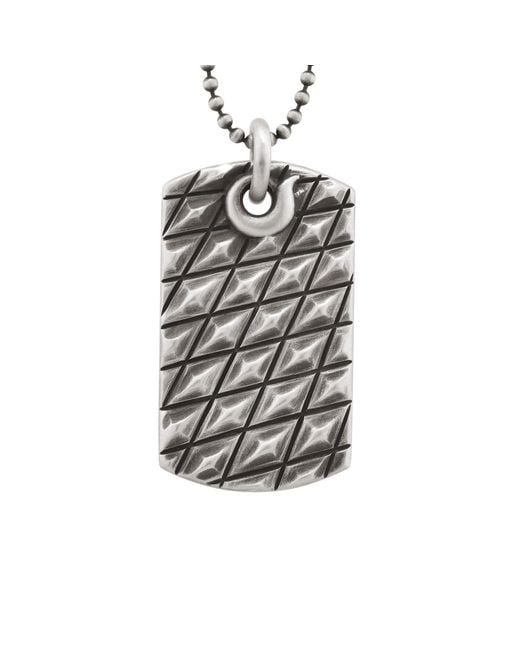 Snake Bones Gray Alligator Scales Dog Tag Pendant Necklace for men