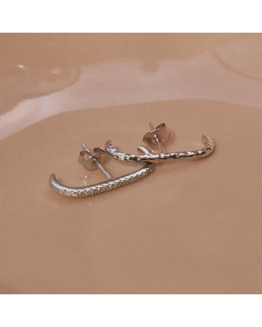 Zohreh White Sapphire Pave Suspender Earring Sterling