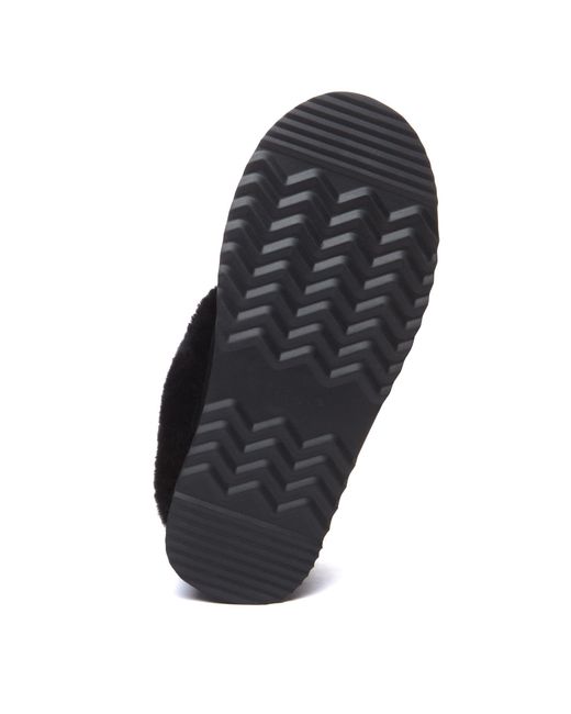 EverAu Australia Black Topknot Leather Slippers